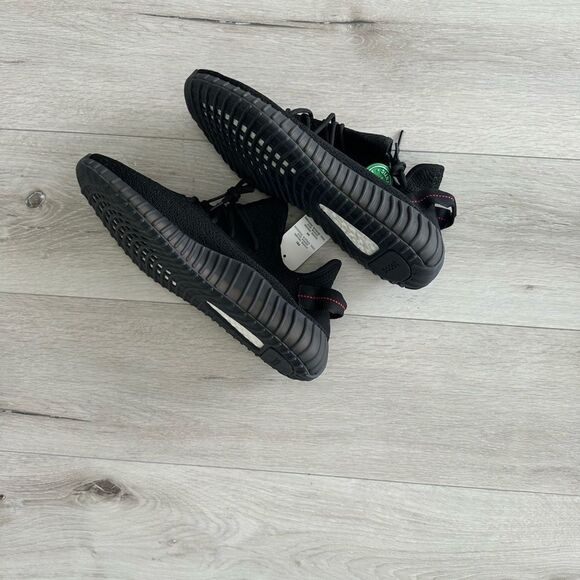 Adidas Men's Yeezy Boost 350 V2 Shoes Black 11.5‎ New With Box - Picture 7 of 14